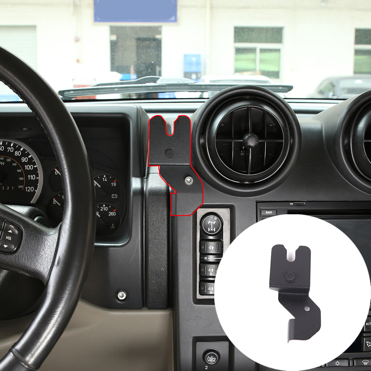 7-Piece Red Central Control Interior Trim Frame Kit for Toyota Tacoma 2011-2015