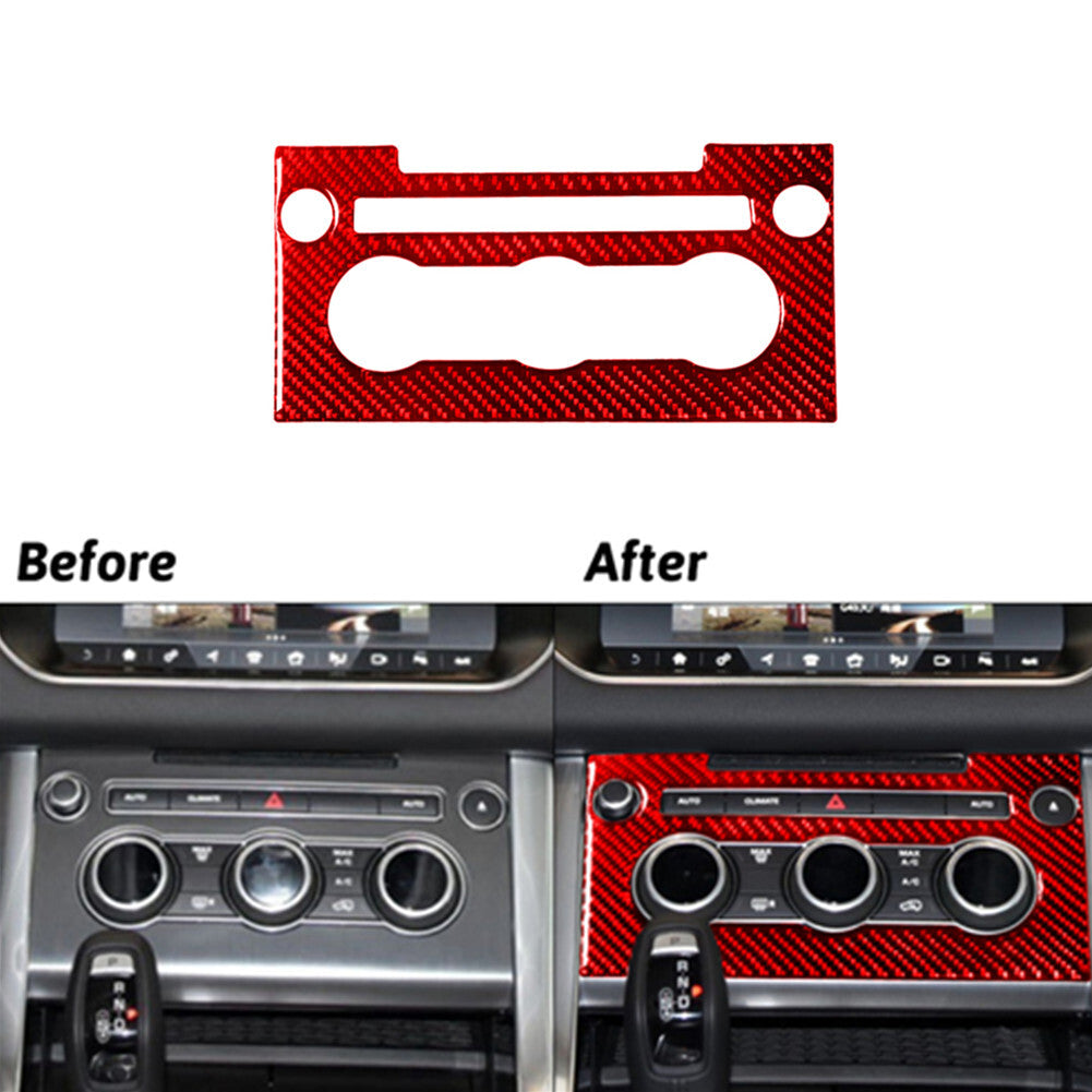 Red Carbon Fiber A/C Control Panel Trimming For Land for Range Rover Sport 2014-2017