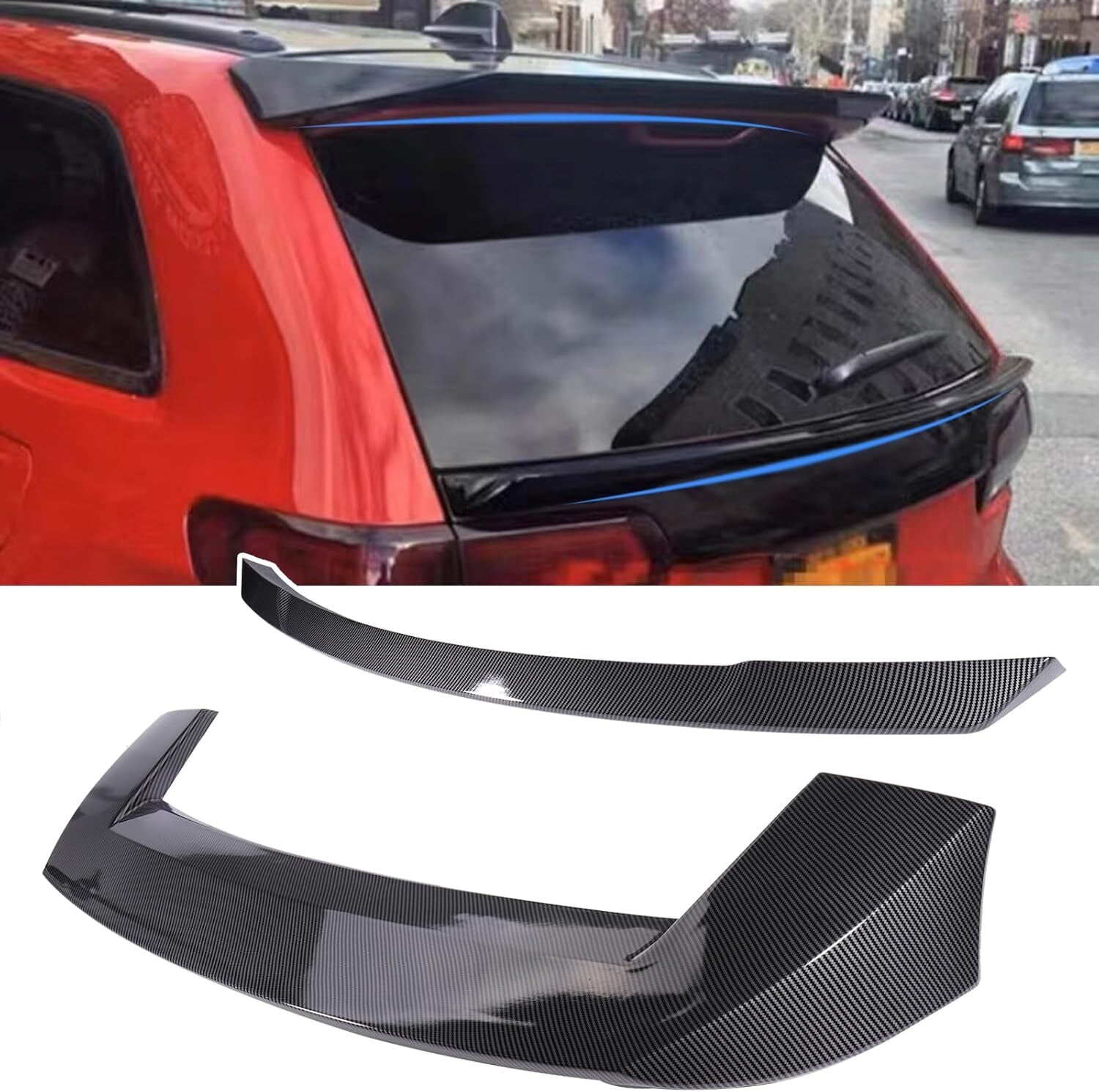 REAR ROOF SPOILER TAIL GATE MID WING R STYLE FOR 2014-2020 for JEEP GRAND CHEROKEE