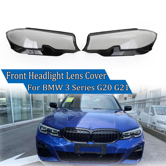 Front Headlight Headlamp Lens Cover Left+Right for BMW 3 SERIES G20 G21