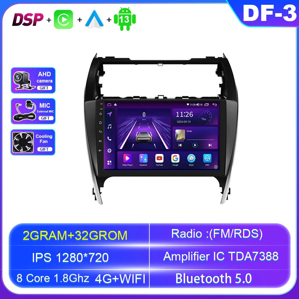 Android Auto CarPlay Car Radio for Toyota for Camry 2012-2014 GPS Multimedia Screen