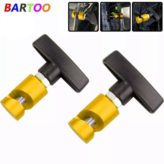 2X Gold Automotive Hood Car Lift Rod Support Clamp Shock Strut Stopper Retainer
