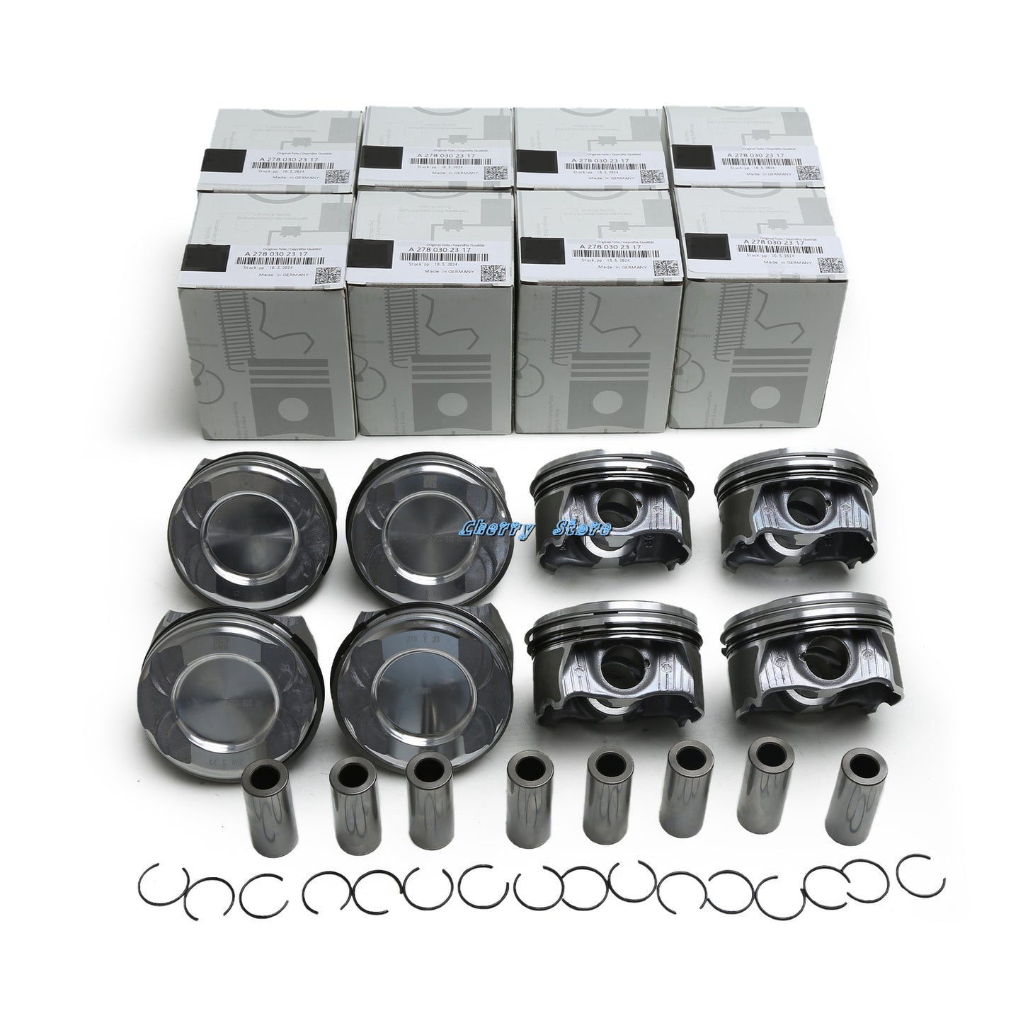 8 pistons and rings fit for Mercedes-Benz CLS500 CLS550 CL500 M278 4.6/4.7L