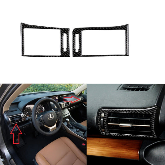 Carbon Fiber Air Condition Vent Outlet Trim Fit for Lexus IS250 IS350 2013-2017
