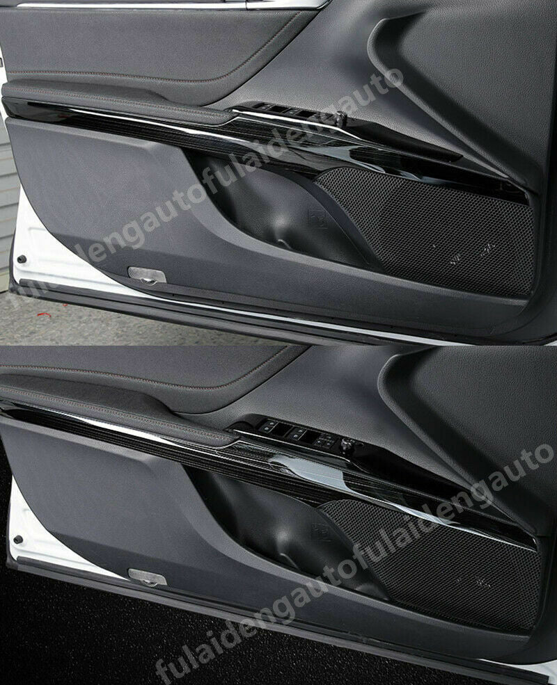 for Toyota for Camry 2018-23 Black steel Inner Door Handle Armrest Stripe Cover trim