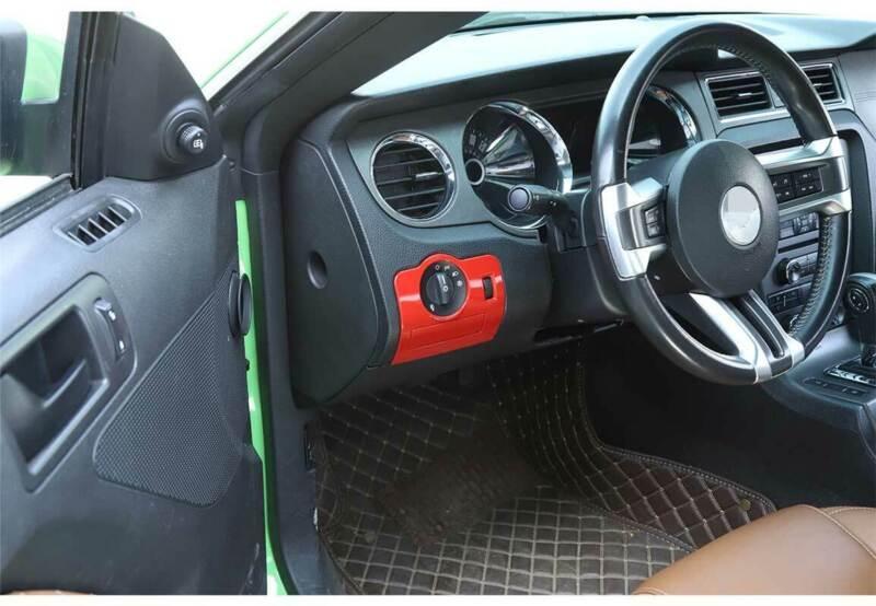 ABS Red Function Control Button Frame Trim 2pcs Fit for Ford for Mustang 2009-2014