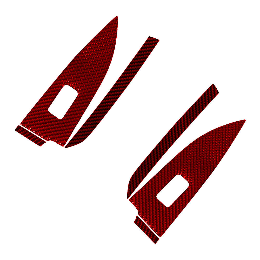 Red Carbon Fiber Rear Window Control Cover for Subaru Legacy Outback 2010-2014