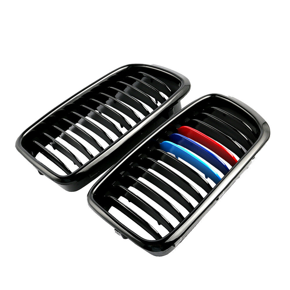 ABS Kidney M-Color Grille for 1998-2001 for BMW 7-Series E38 740i Saloon Gloss Black
