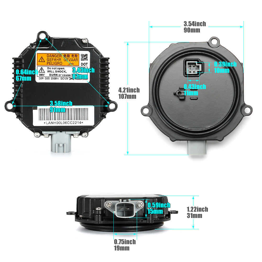1 piece (3526166K11) ballast for Infiniti G35 03-08 JX35 2013 3.5L HID xenon lamp.