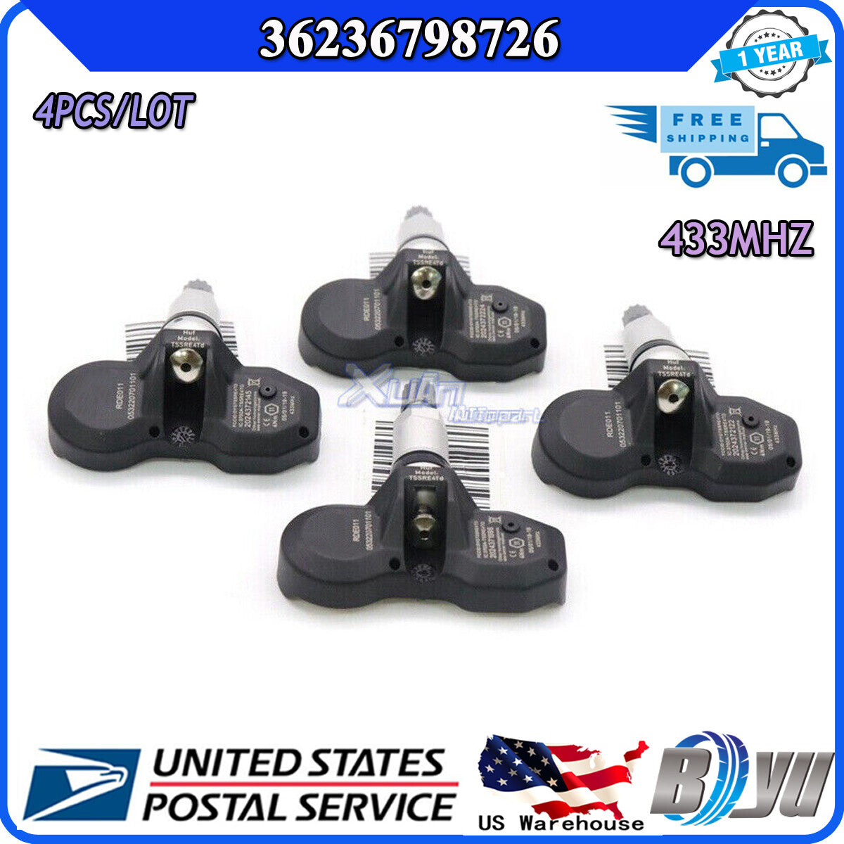 New TPMS for BMW Z4, X6, X5, 128i, 135i: for Mini Tire Pressure Sensor 36236798726 433MHz