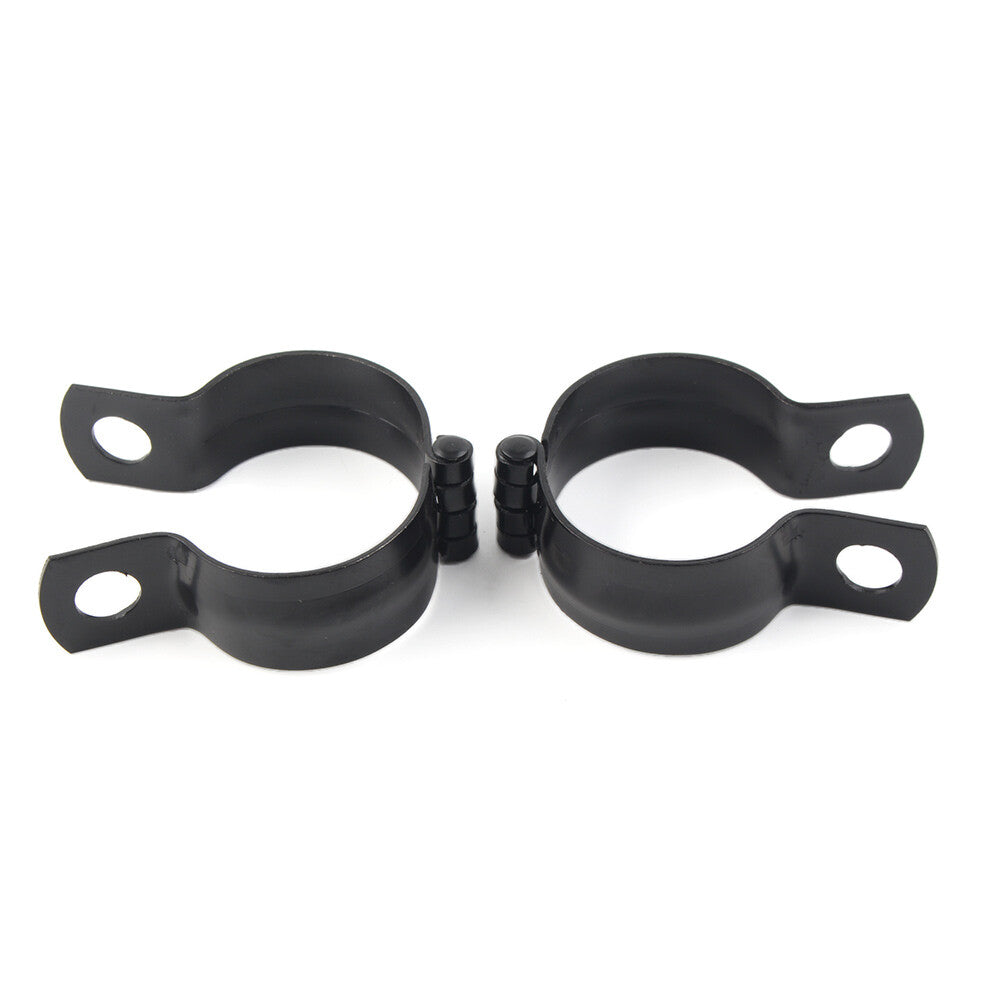 2Pcs Motorcycle Front Fork Clamp Turn Signal Light Mount Bracket Holder Black