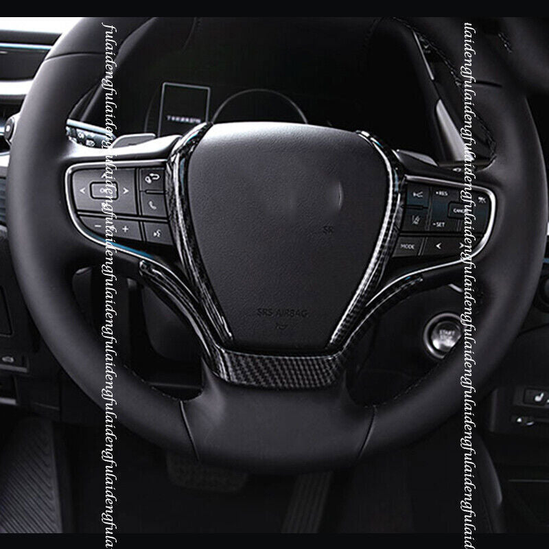 for Lexus ES350/300h/250 2019-23 Carbon fiber Steering Wheel button Frame cover
