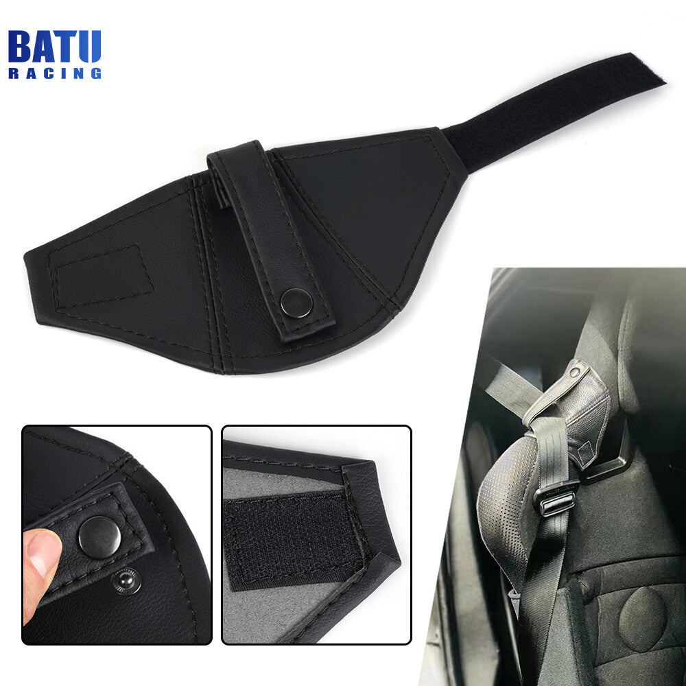 JDM Leather BRIDE/RECARO Bucket for Seat Belt Guide Holder Protector Black