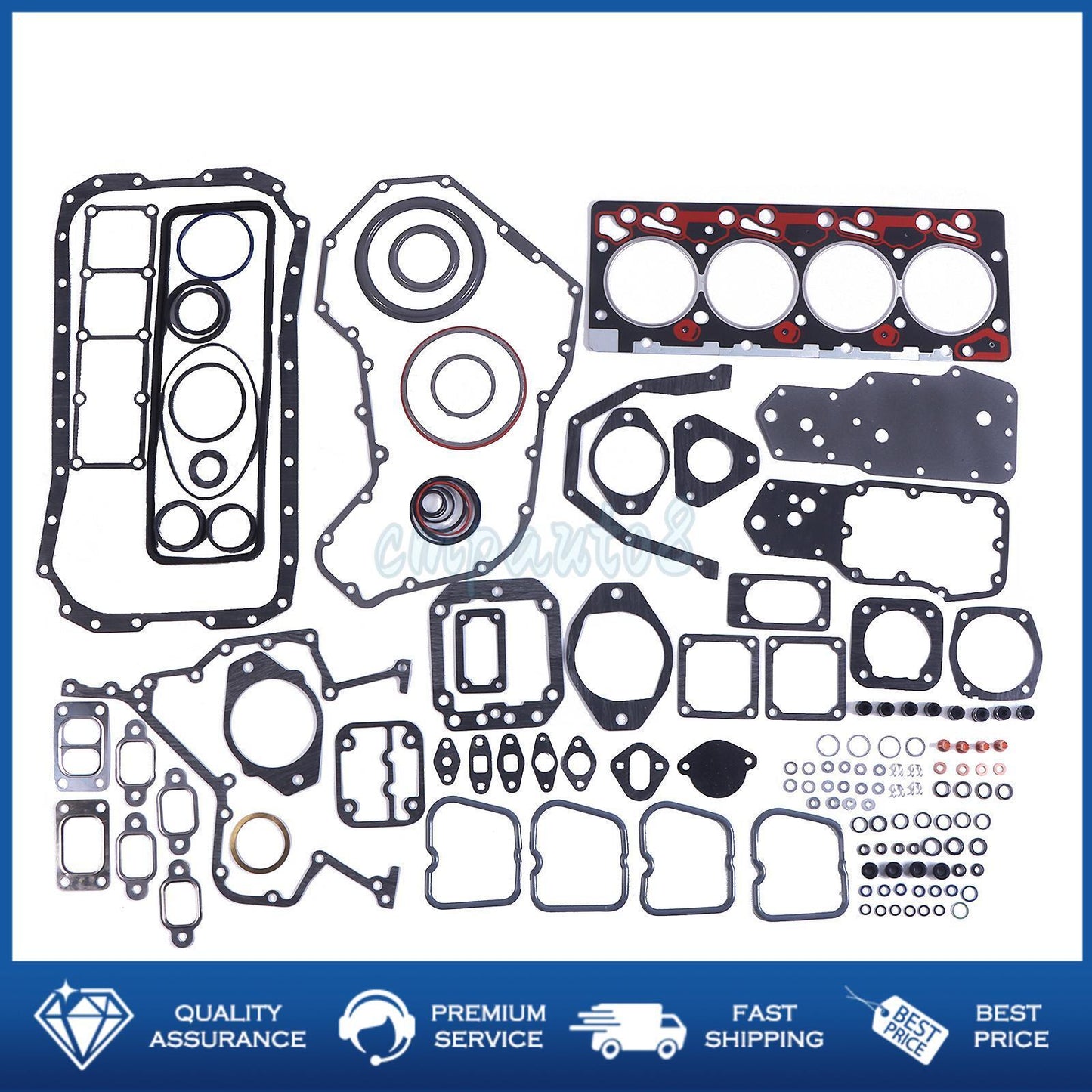 Engine Rebuild Full Gasket Kit for 3.9L 4B 4BT for DAF Truck Excavator