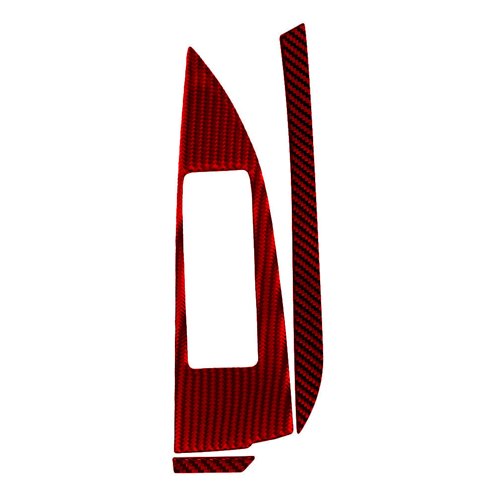 Red Carbon Fiber Driver Window Console Cover for Subaru Legacy Outback 2010-2014