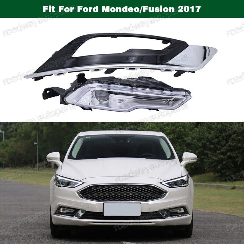 Right Front Bumper Lamp LED Fog Light W/Cover Trim for Ford Mondeo/Fusion 2017