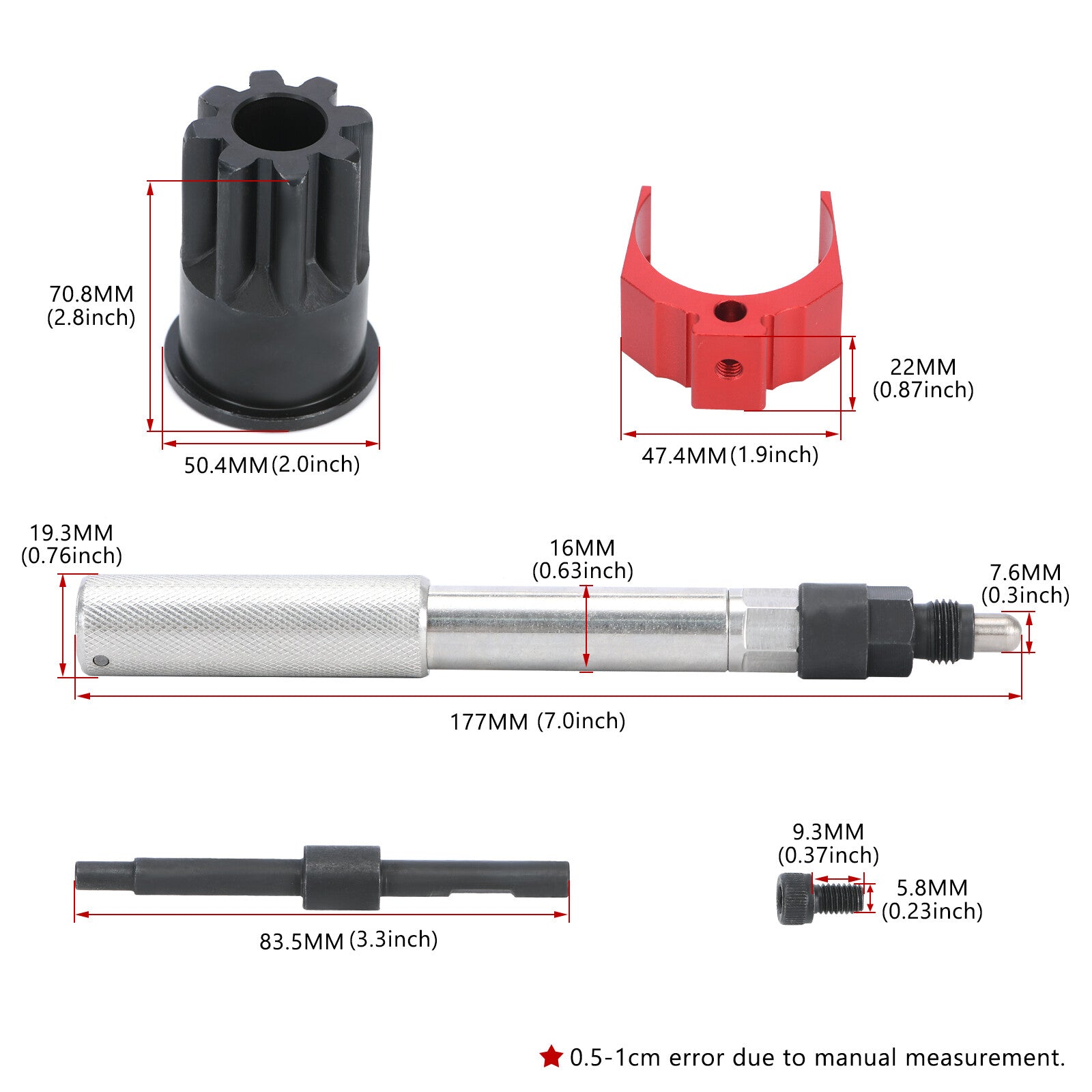 3PC CAT J-42083 Timing Pin +9U-7227 Injector Height Tool Engine Barring Socket