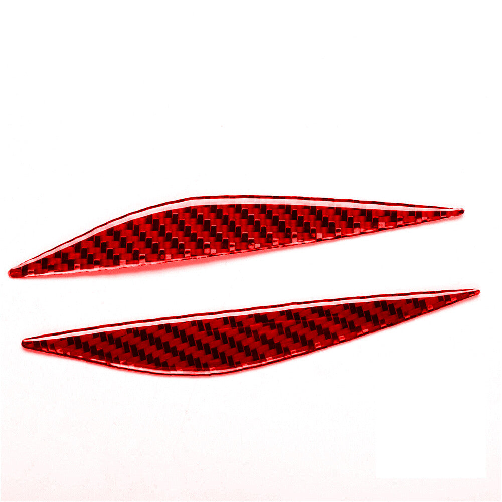 Red Carbon Fiber Side Door Air Vent Fender Camera Cover Trim for Tesla Model 3/Y