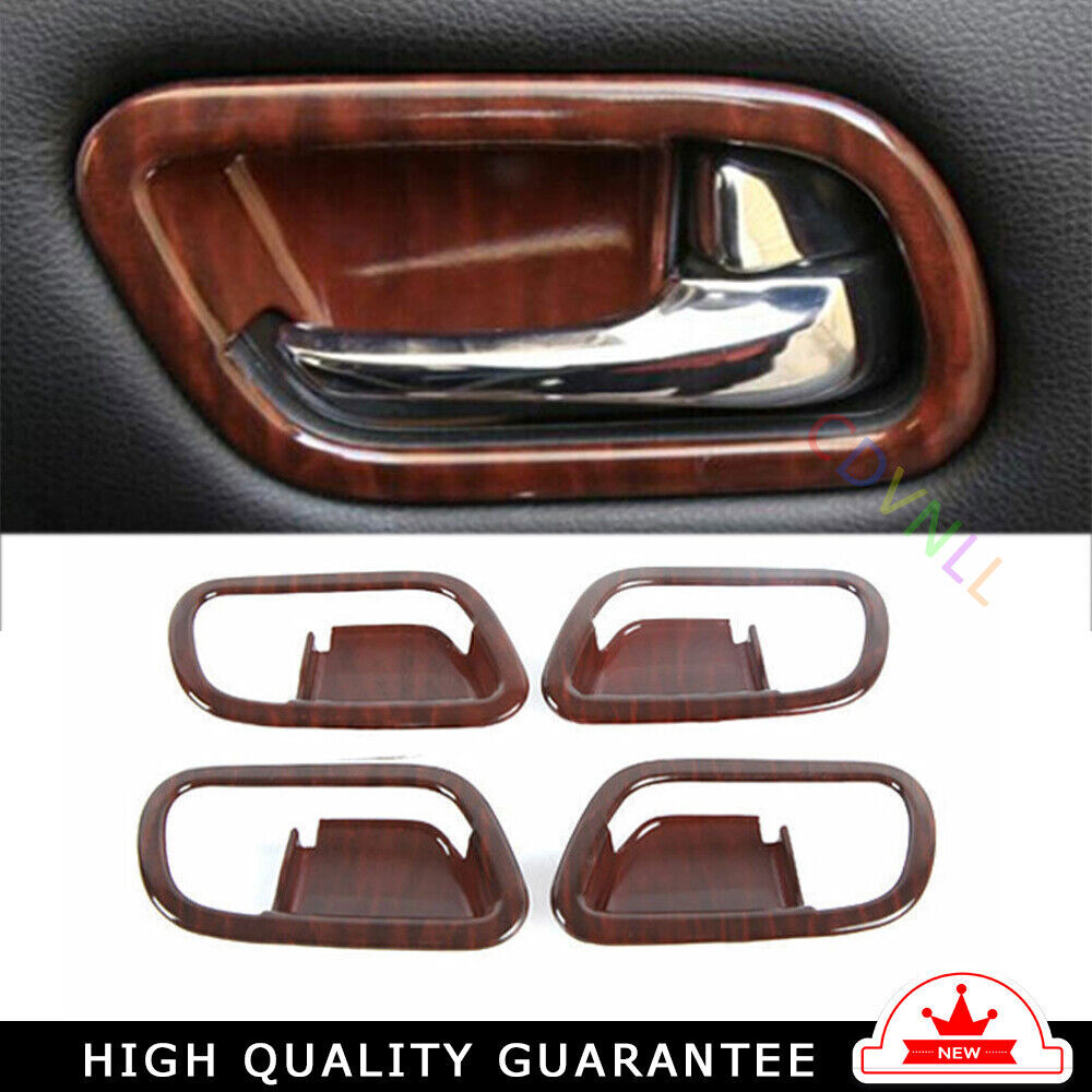 Inner Door Handle Bowl Cover Trim for Nissan Armada Y62 2017-2020 Red Wood Grain