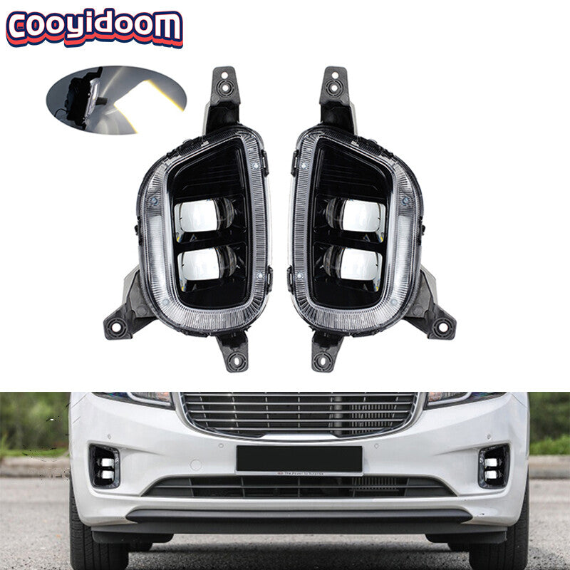 1. for Kia Fiesta 2014-2016 DRL 12V fog lights and daytime running lights, white.