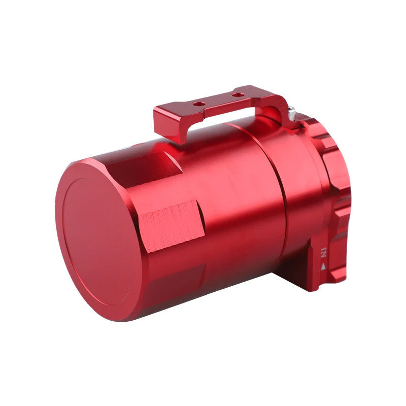 Car Red Aluminum Alloy Cylinder Car Oil Catch Can Reservoir Tank Oil Ruler Kit