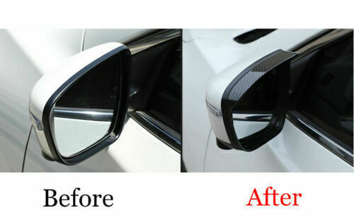 ABS Carbon Fiber Rear View Side Mirror Frame Cover Trim for Nissan Rogue 2014-20