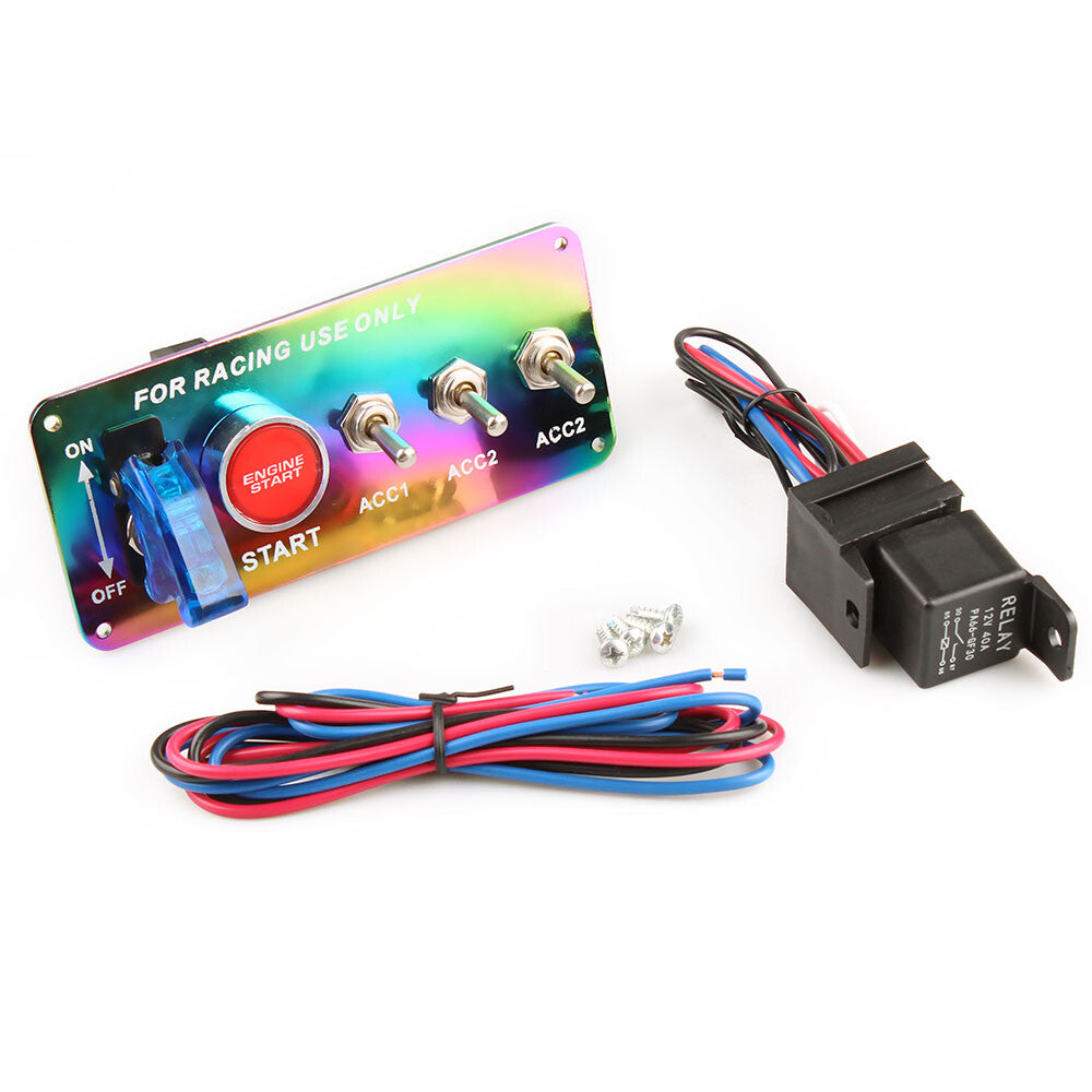 Car Auto Switch Pane Racing Ignition Toggle Panel Engine Neo Start Push Button