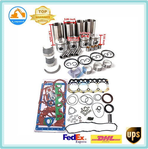Engine Piston Rebuild Kit 3044 S4S for Mitsubishi Forklift NO.815 TCM Complete