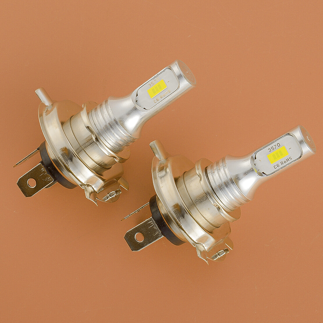 2x H4 9003 LED Bulbs HS1 High-Low Beam Motorcycle Headlight White 6000K