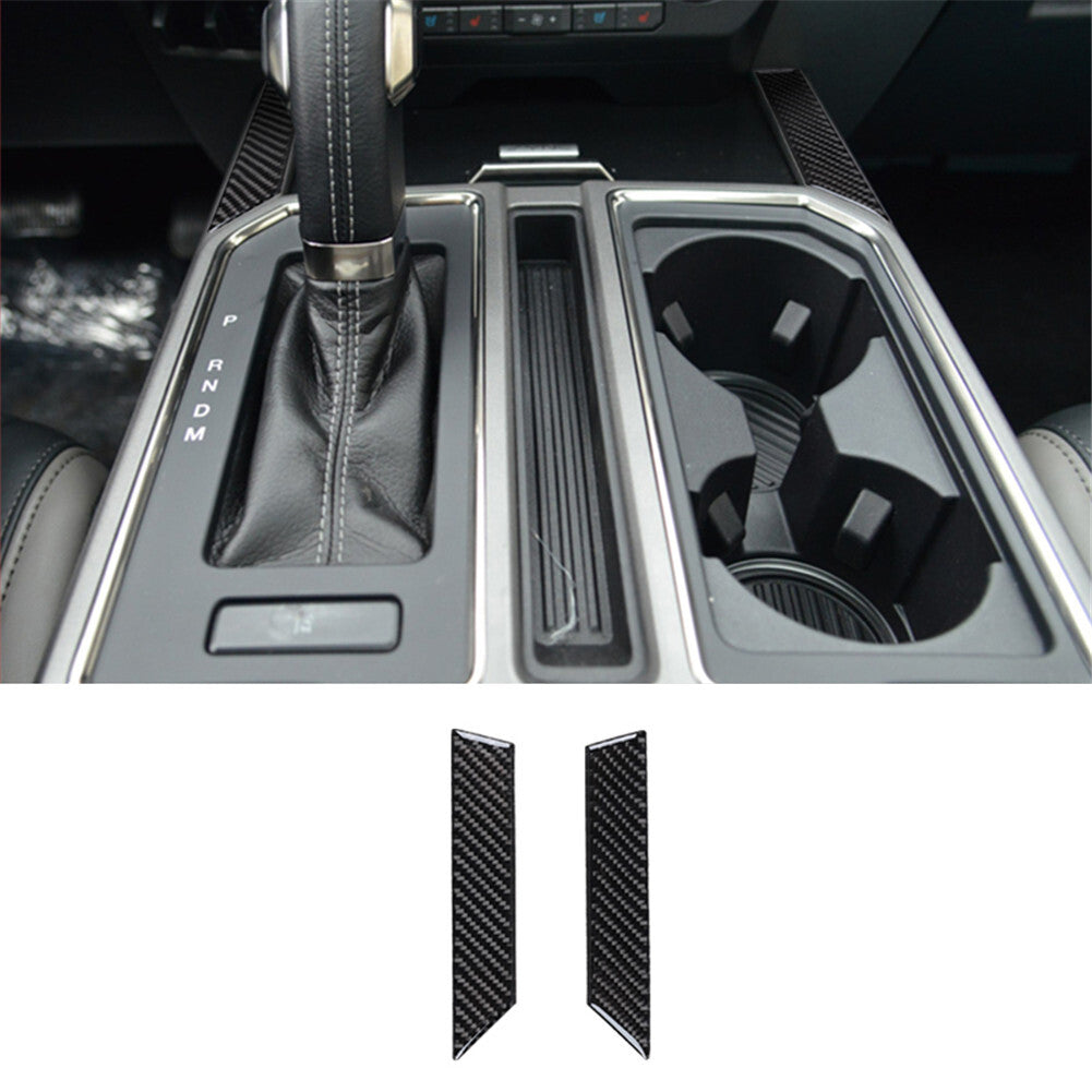 Carbon Fiber Interior Central Control Bottom Trim Cover for Ford F-150 2015-2017