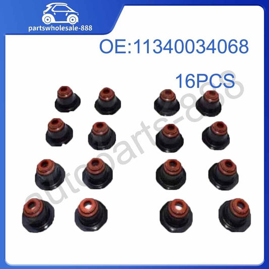 16PcsEngine Intake Valve Stem Oil Seal Repait Kit for BMW 335i X3 X511340034068
