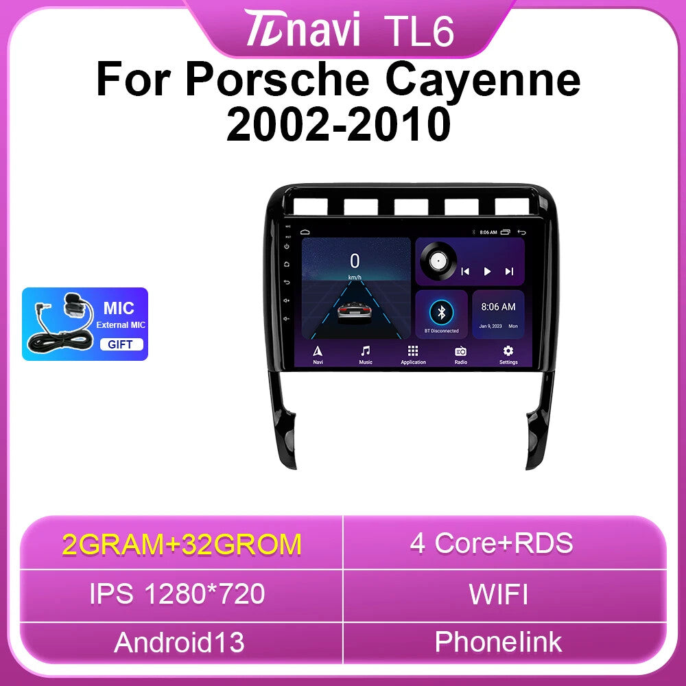 Screen Android Car Radio for Porsche for Cayenne I 1 9PA Multimedia Carplay GPS Navi