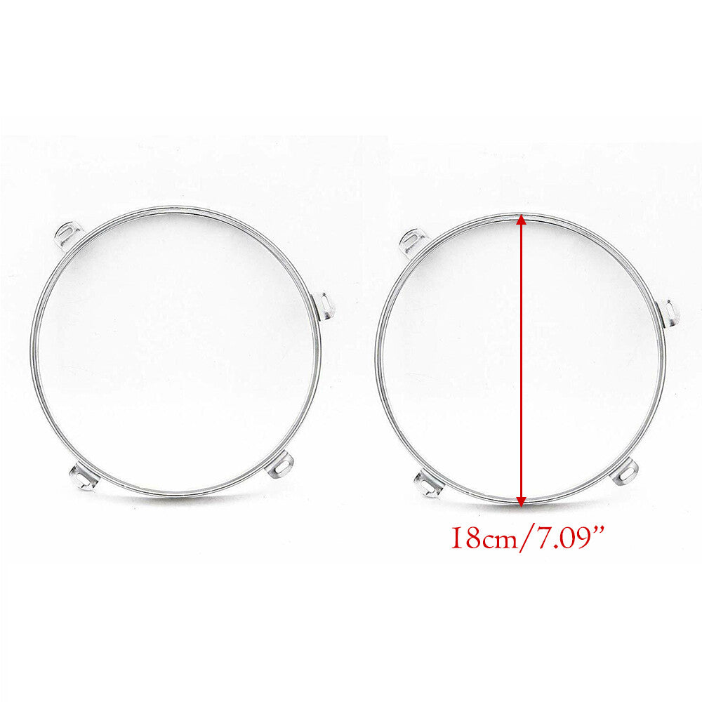Chrome automotive headlight mounting bracket base ring trim for Jeep for Wrangler TJ 07-17