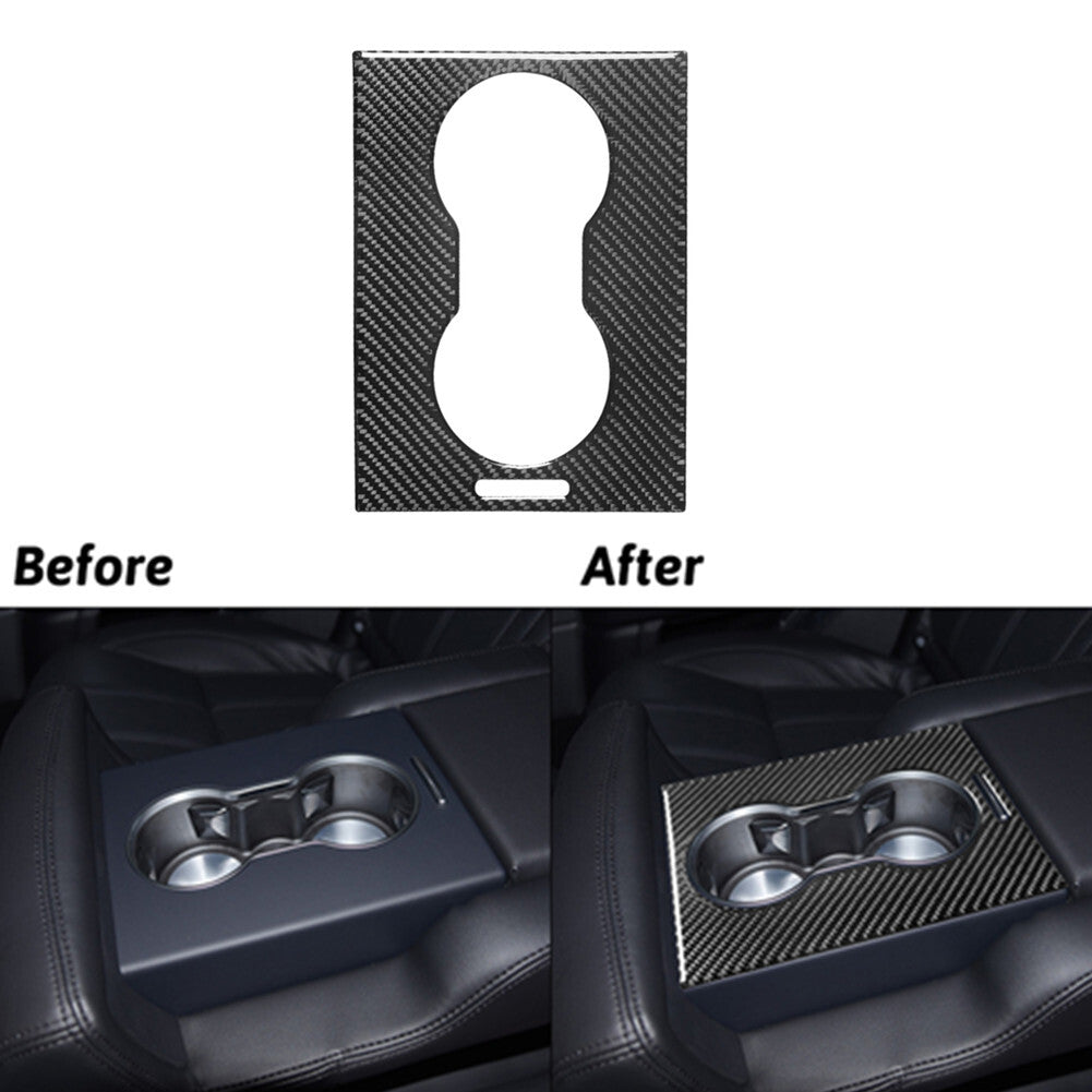 Carbon Fibre Cup Holder Plate Trim For Land for Range Rover Sport 2014-17