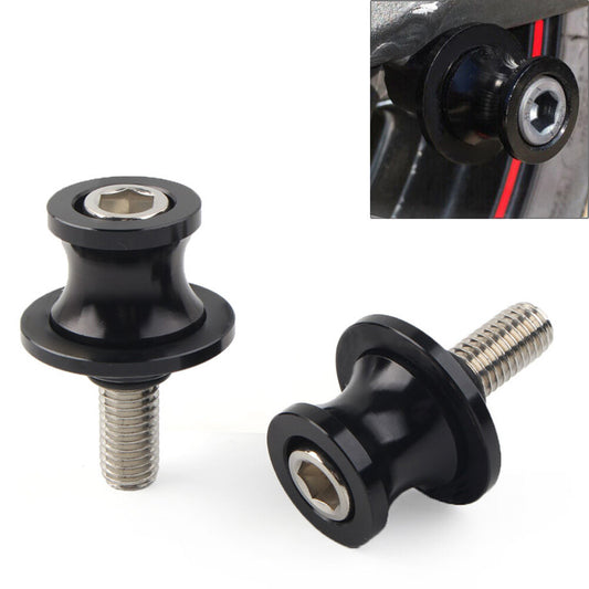 CNC Schwingenspulen Slider Stand Schrauben 10MM f¨¹r for KAWASAKI ZX6R 98-11 Schwarz