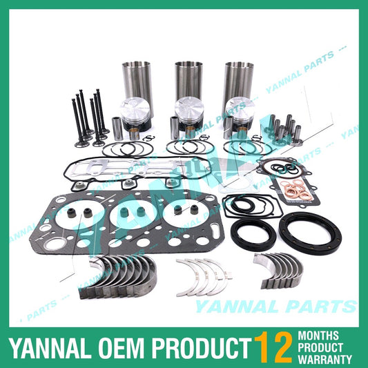 TK3.70 Engine Rebuild Kit with Shim Bearing Valve for Yanmar Diesel Engines