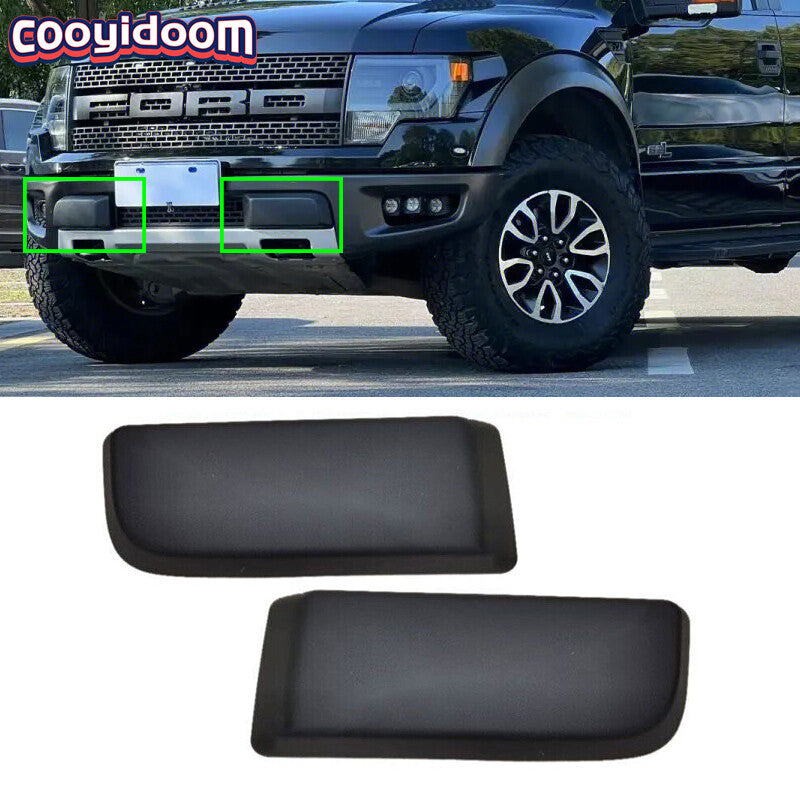 Pair For 2009-2014 for Ford F-150 SVT Front Lower Bumper Hole Cover Beze Cap