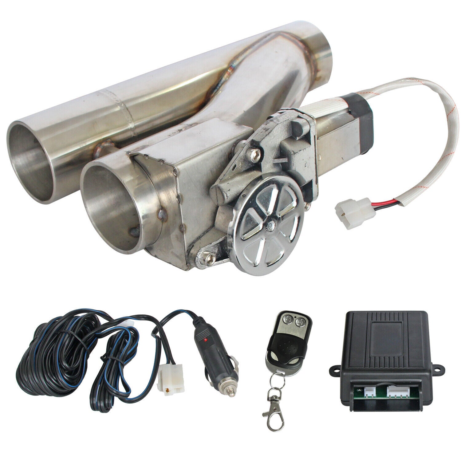 2.5 64mm Electric Exhaust Downpipe Catback Control Dual Valve Control Remote