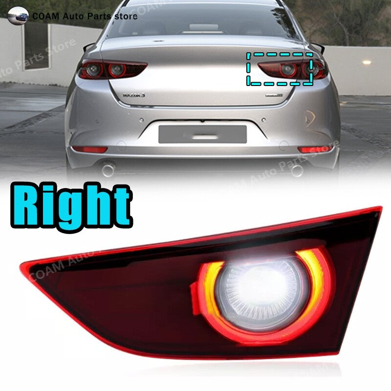 The right-side LED inner rear taillight stop light is applicable to the 2020 for Mazda 3 Sedan.