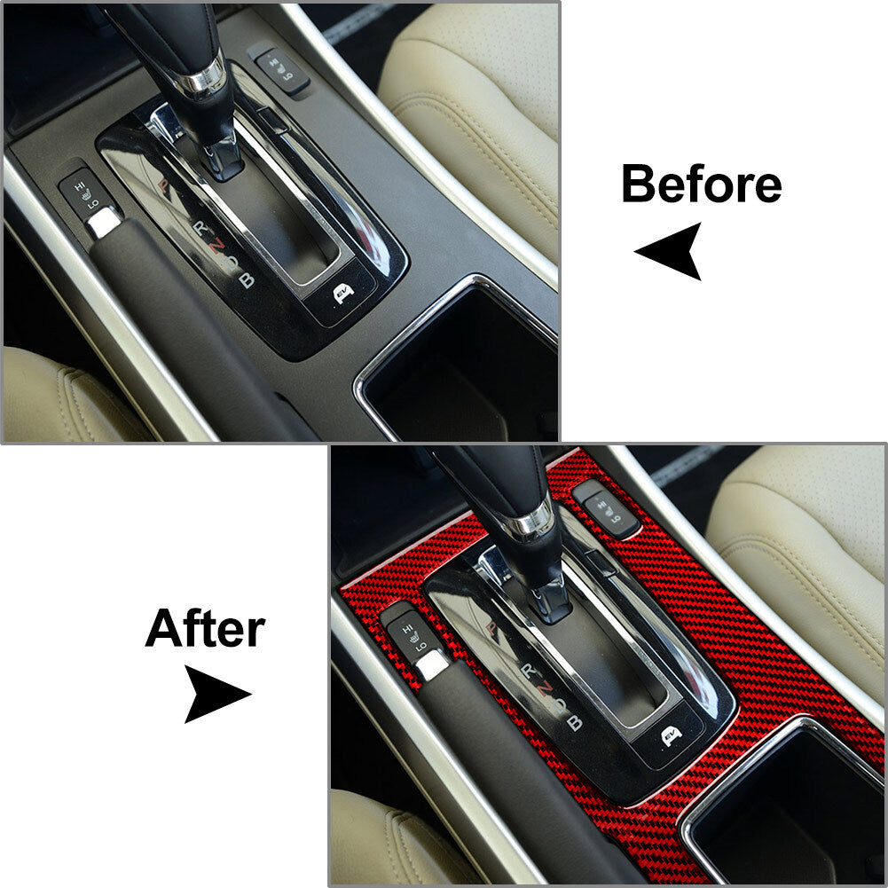 6Pcs LHD Interior Gear Shift Set Cover Trim FIT for Honda Accord 2013-2017