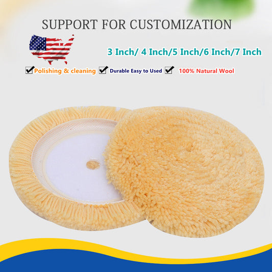 100% wool hook-and-loop grip cushioning pad suitable for automotive composite cutting and polishing