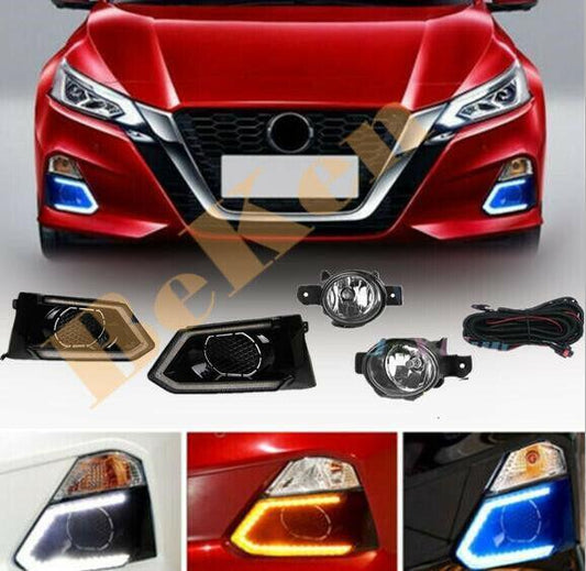 for Nissan Altima 2019-2020 DRL LED Daytime Running Lights Fog lights Set KIT