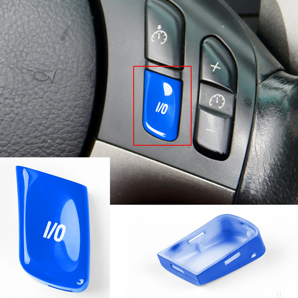Blue Replacement Steering Wheel VO Button Trim for BMW 3 Series E46 M3 1998-2004