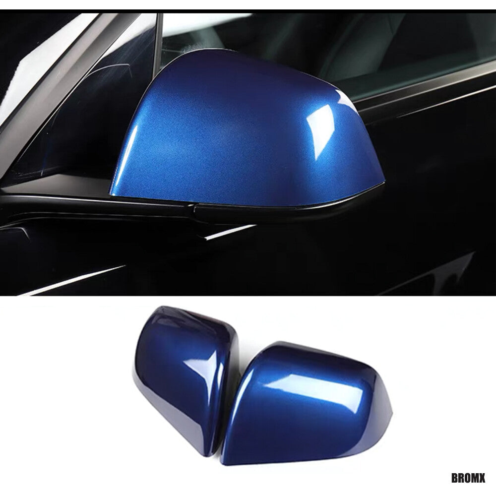 Fit for Tesla for Model Y 2020-2022 Rearview Mirror Replacement Caps Cover Blue NEW