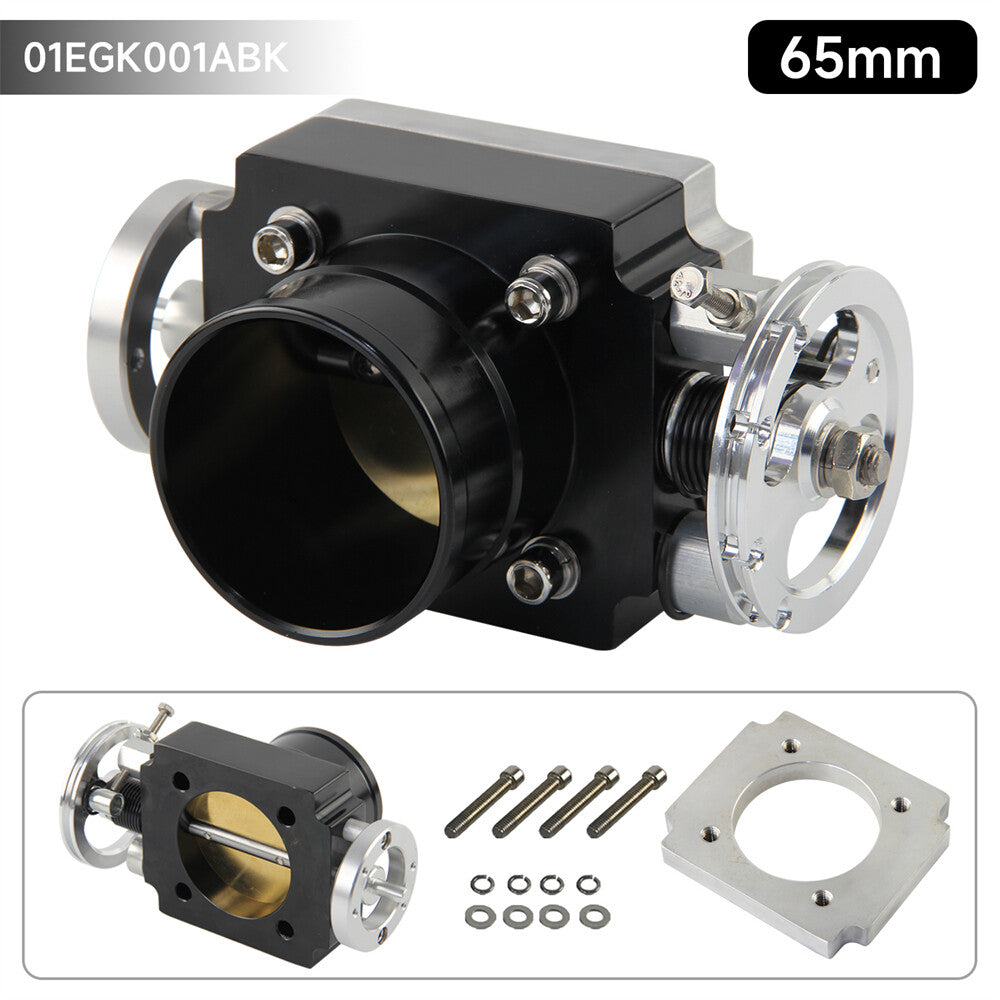Universal 65mm 2.5 Throttle Body CNC Billet Intake Manifold High Flow Aluminum