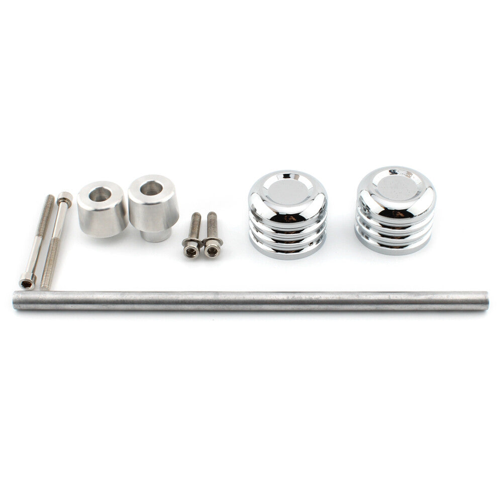 1xFront Axle Nut Cover Cap Installation Kit Fit for Harley Davidson Bike Aluminum G