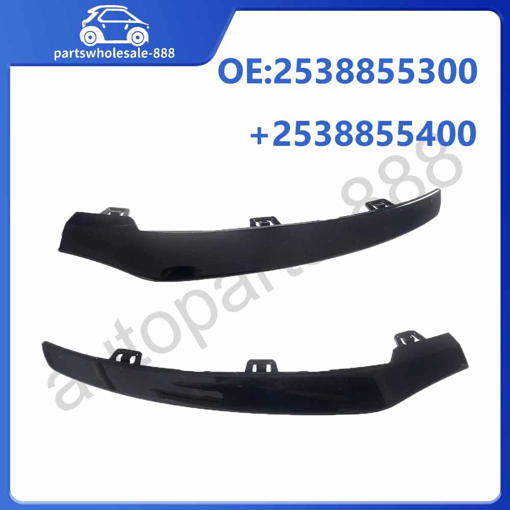 Pair Bumper Face Bar Trims Molding Step Pads Set of 2 Front Driver  Passenger
