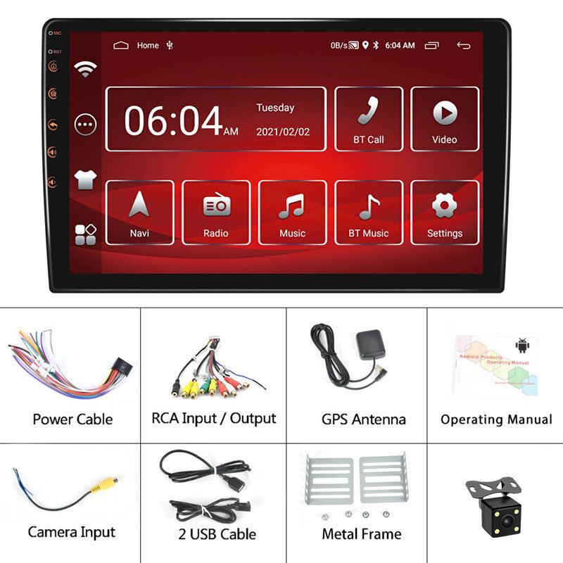 Android Car Radio Autoradio 2+32G 2 Din 9inch WIFI GPS Audio Multimedia Player