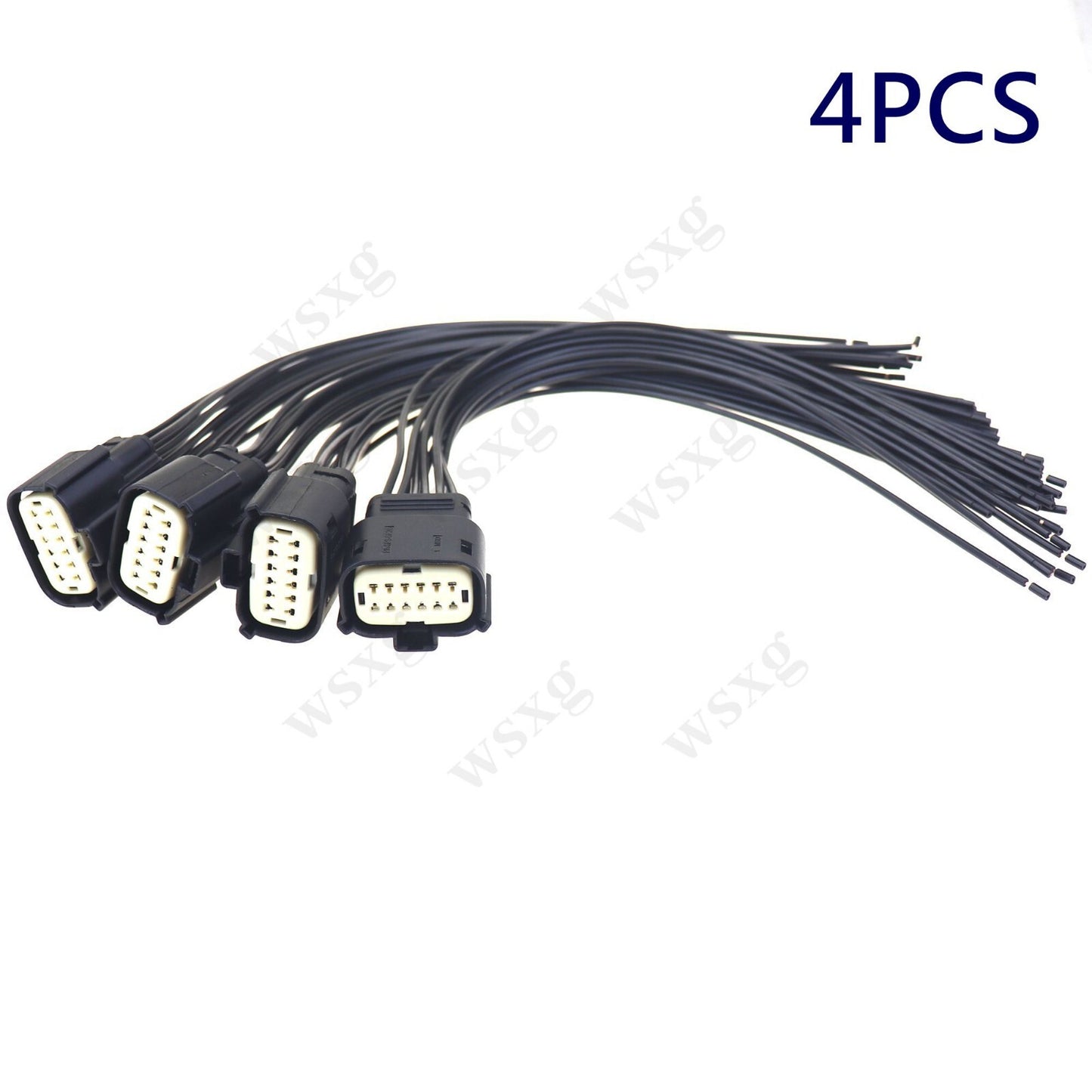 4-pack of halogen headlight connectors for 15-18 for Dodge chargers, plug and tail braces 68364272AA