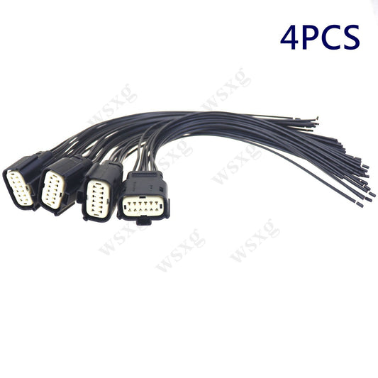 4-pack of halogen headlight connectors for 15-18 for Dodge chargers, plug and tail braces 68364272AA